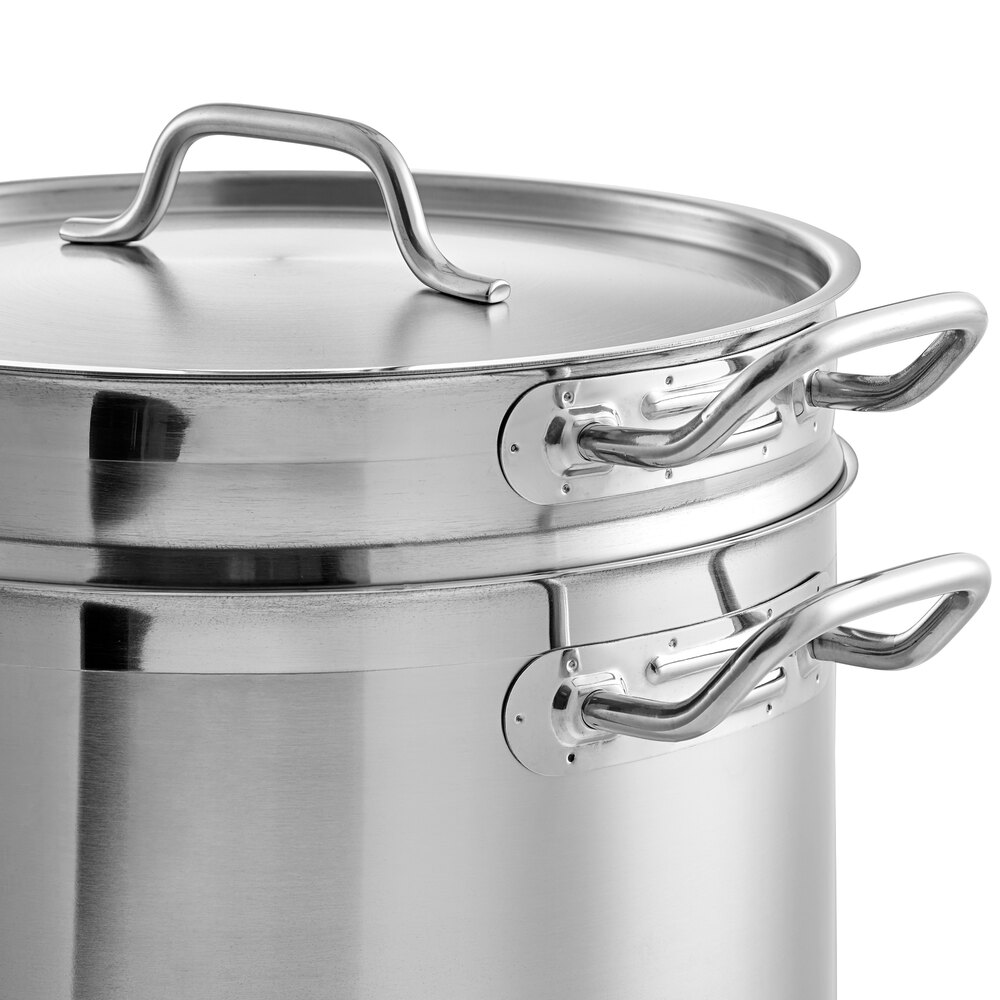 SS1 Series 20 Qt. Stainless Steel Aluminum-Clad Pasta Cooker
