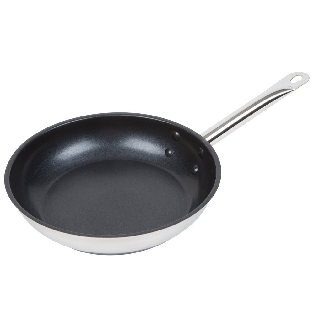 Vigor SS1 Series 11 Stainless Steel Non-Stick Fry Pan with Aluminum-Clad  Bottom and Excalibur Coating