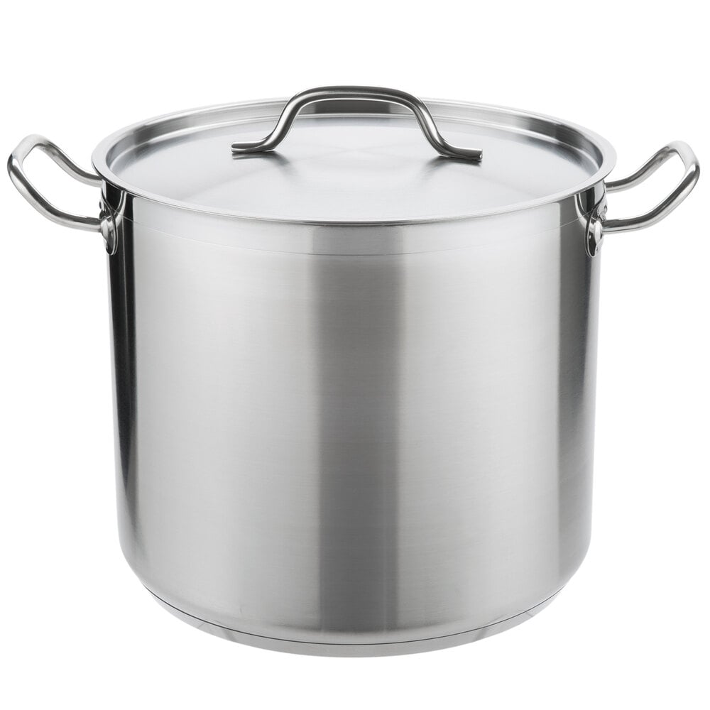 Stock-Pot 20 Qt Stainless Steel Commercial Heavy Duty Kitchen