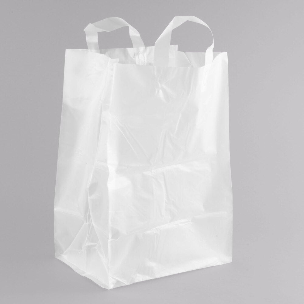 12" x 9" x 17" Polyethylene Soft Loop Handle Bag 250/Case