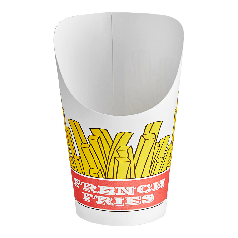 Choice Medium 12 oz. Paper Scoop Cup with Fry Design - 50/Pack