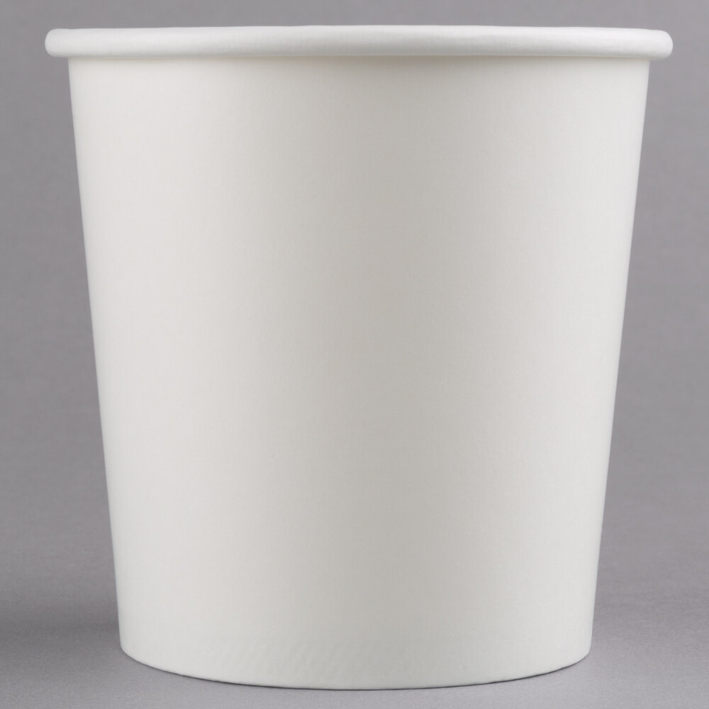 Choice 16 oz. White Double Poly-Coated Paper Food Cup - 500/Case