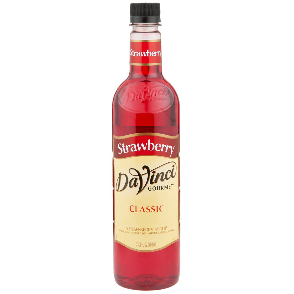 DaVinci Gourmet 750 mL Classic Strawberry Flavoring / Fruit Syrup