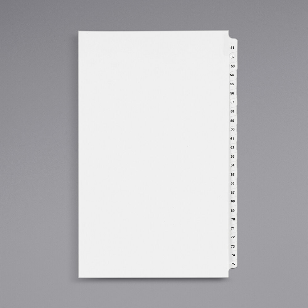 Avery® 1432 8 1/2" x 14" Standard Collated 5175 Tab Legal Exhibit Dividers