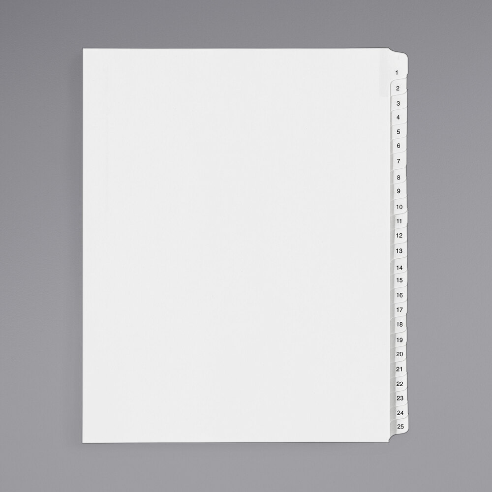 Avery® 1701 8 1/2" x 11" AllstateStyle Collated 125 Tab Legal Exhibit