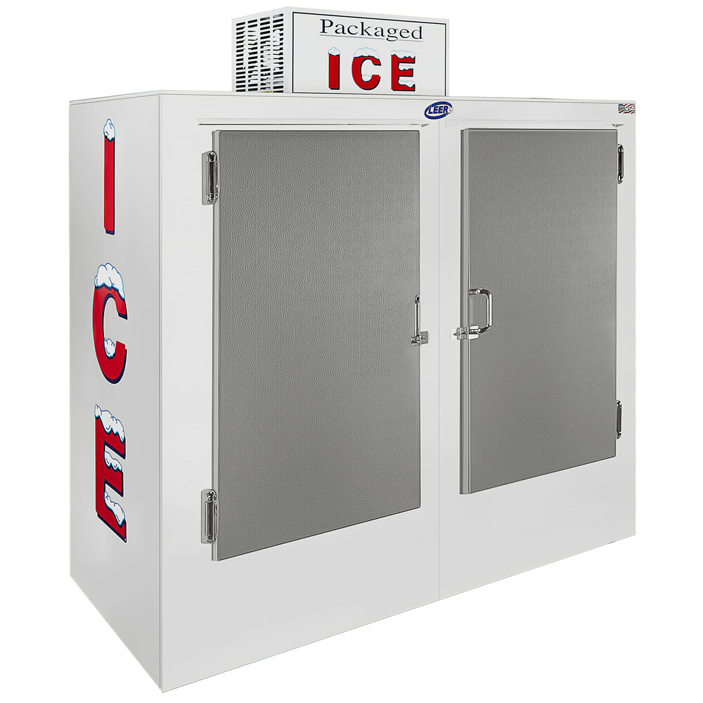 Leer 60CS 73" Outdoor Cold Wall Ice Merchandiser with Straight Front