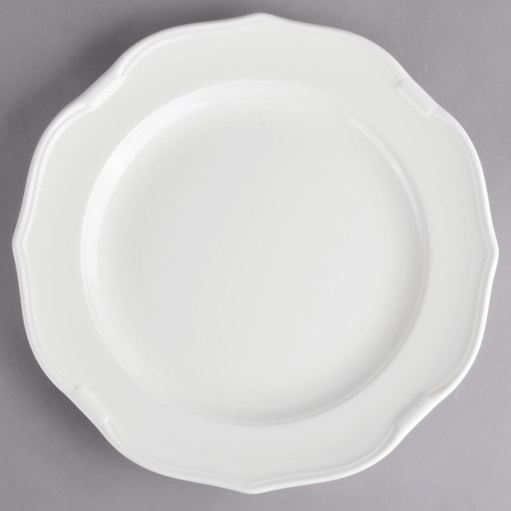 Villeroy & Boch 16-3318-2600 La Scala 11 1/4" White Porcelain Flat ...