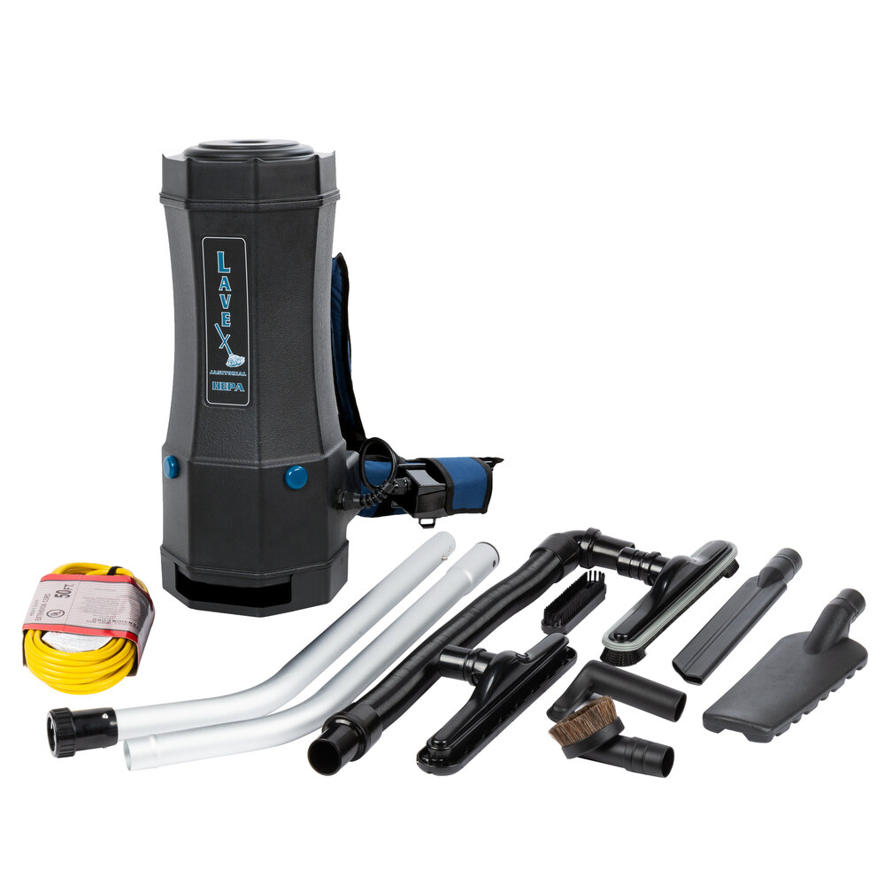 Backpack Vacuum W/ HEPA Filtration & 8-Piece Tool Kit Details about   Commercial Janitor 6 Qt 