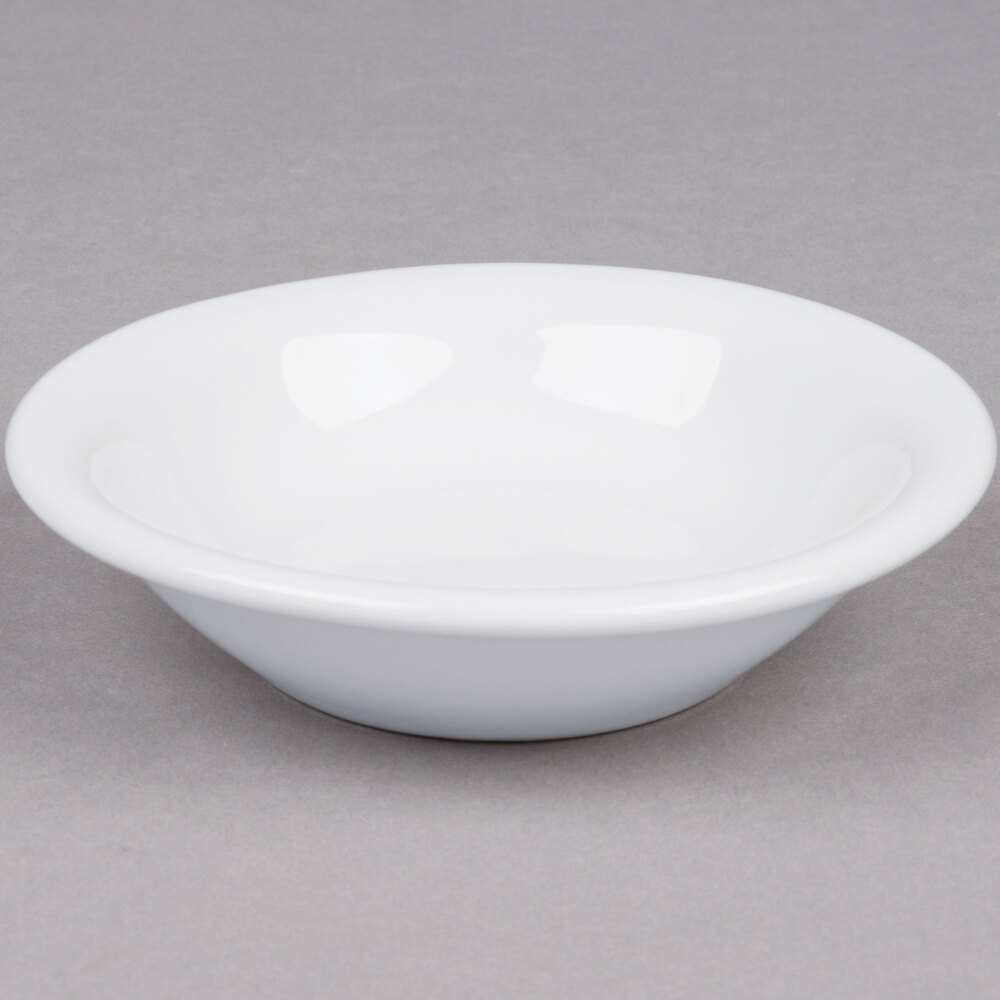 Tuxton ALD046 Alaska 4 oz. Bright White China Fruit Bowl / Monkey Dish 36/Case