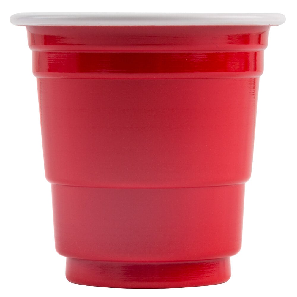 2 oz Mini Red Plastic Shot Glass Party Drink Solo Shooter Cup New 1000 Case 