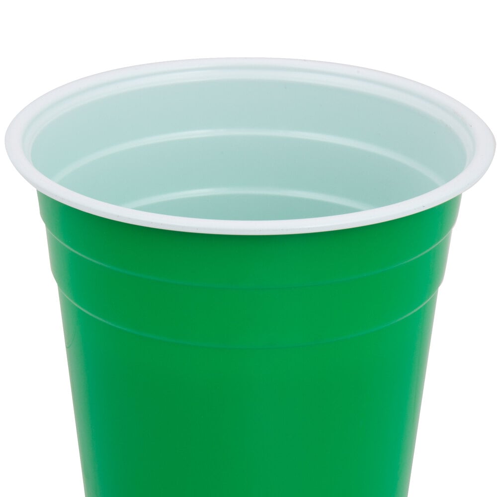 18 OZ GREEN PLASTIC CUP :: Colored Plastic Cups :: Catering Supplies ::  Fulton Paper and Party Supplies