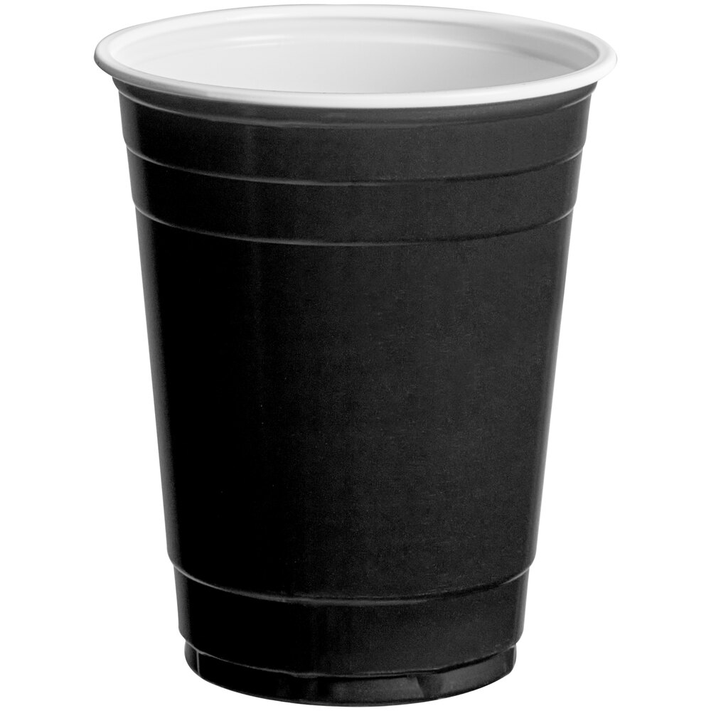 Choice 16 oz. Black Plastic Cup 50/Pack