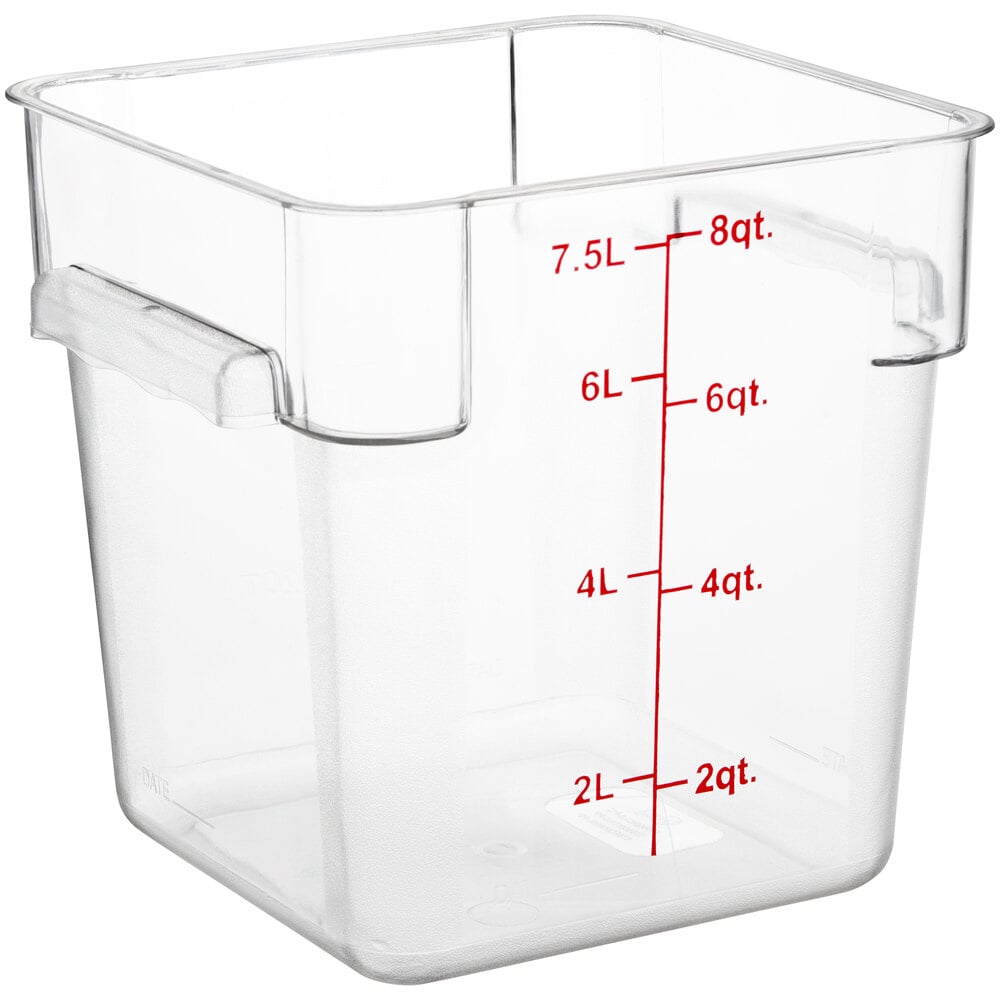 Choice Square Polycarbonate Food Storage Container (8 Qt)
