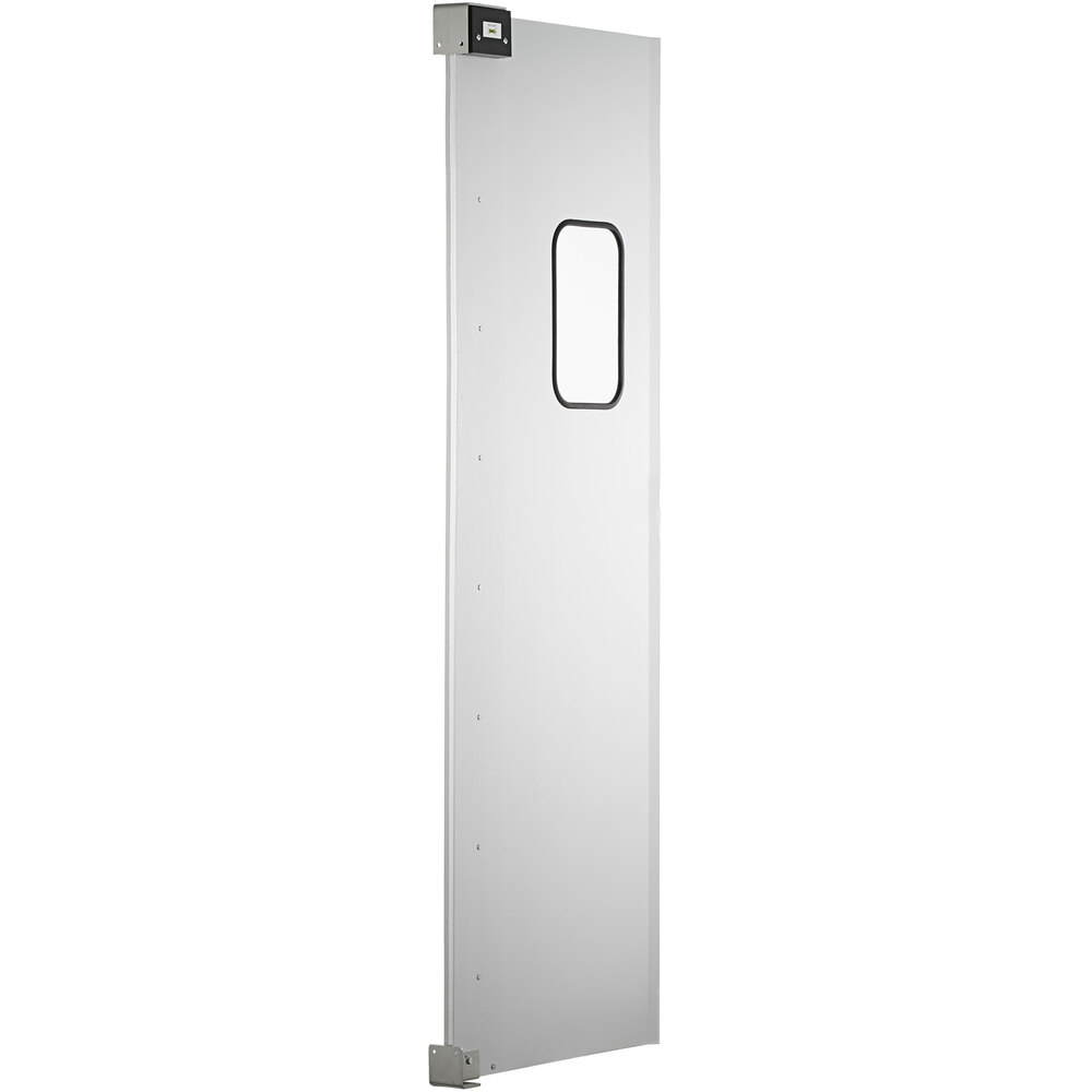 Regency Single Aluminum Swinging Traffic Door with 9 inch x 14 inch Window - 30 inch x 84 inch Door Opening