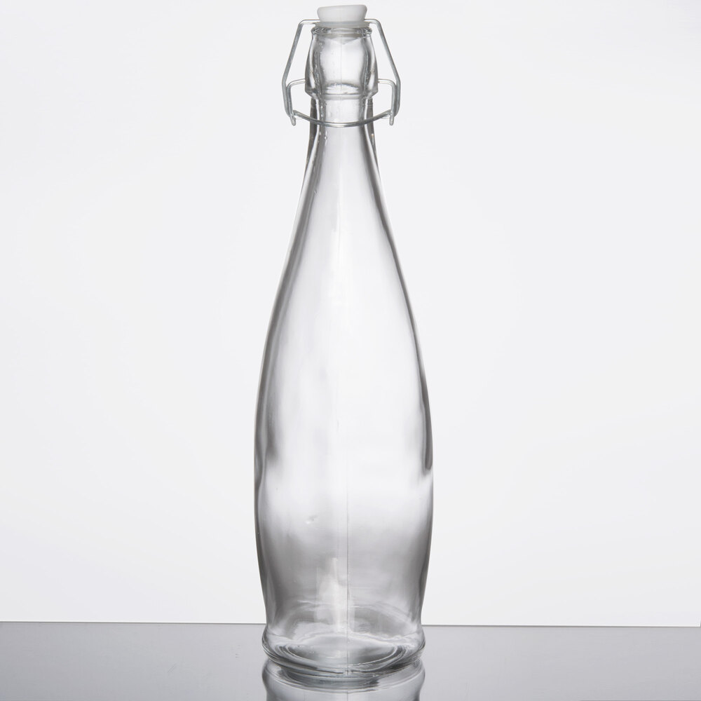 Cho Ku Rei Etched Glass Bottle With Swing-Top Lid 32oz