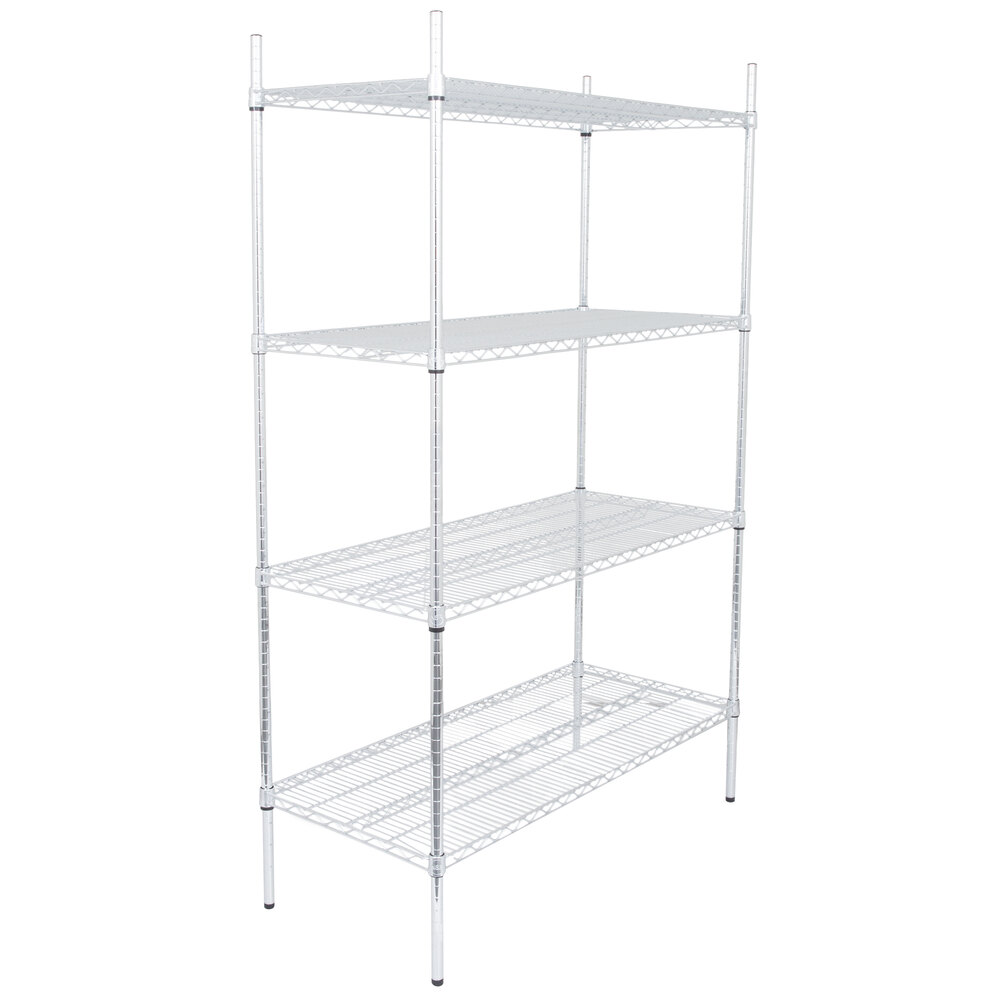 Garage Kitchen Storage Perfect for Home Commercial NSF Chrome Dunnage Shelf with 14 Cabinet Shelf Organizer Posts inch. inch. x 24 21 inch.