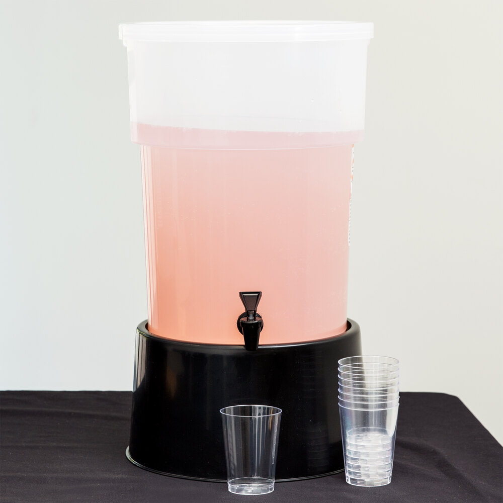 Carlisle 222903 5 Gallon SeeThru Round Beverage Dispenser with Base