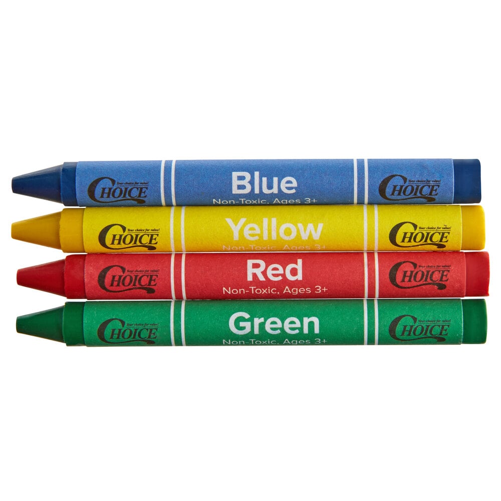 Automotive Service Products 8796 Box of Crayons - 4 Colors - Red, Yellow,  Green and Blue - QTY. 50