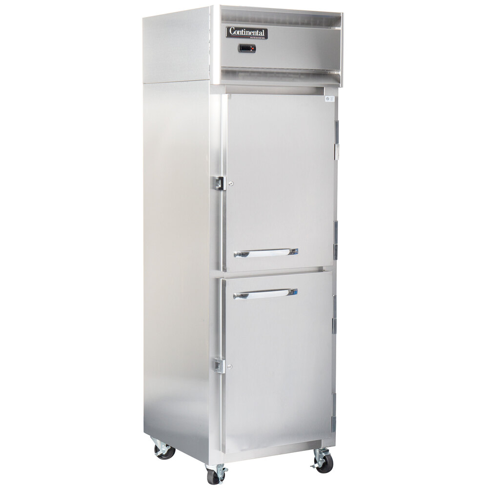 Continental DL1RSSSHD 26" Shallow Depth Solid Half Door ReachIn