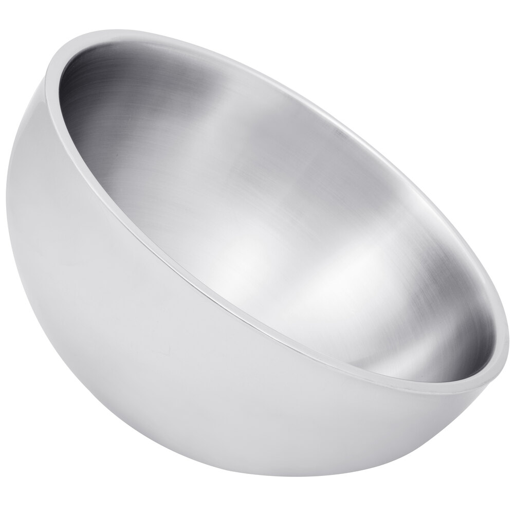 American Metalcraft AB8 54 oz. Double Wall Angled Insulated Serving Bowl -  Stainless Steel