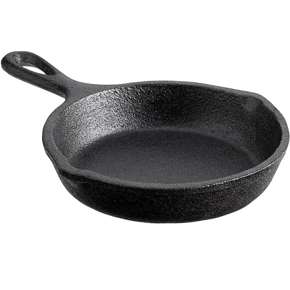 Valor 5 Pre-Seasoned Mini Cast Iron Skillet - 12/Case