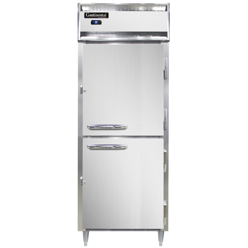 Continental D1RENSAHD 29&quot; Extra-Wide Solid Half Door Reach-In Refrigerator