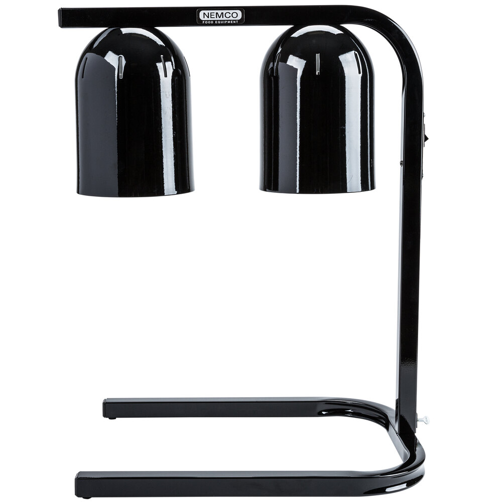 Nemco 6000A-2B Two Bulb Freestanding Heat Lamp with Black ...