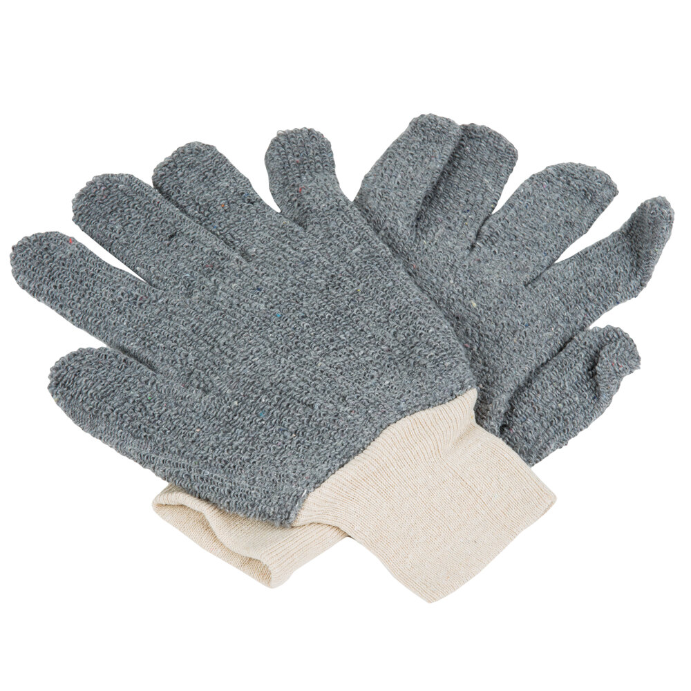 Cordova Men's Loop-Out Gray 18-Ounce Polyester / Cotton Work Gloves ...