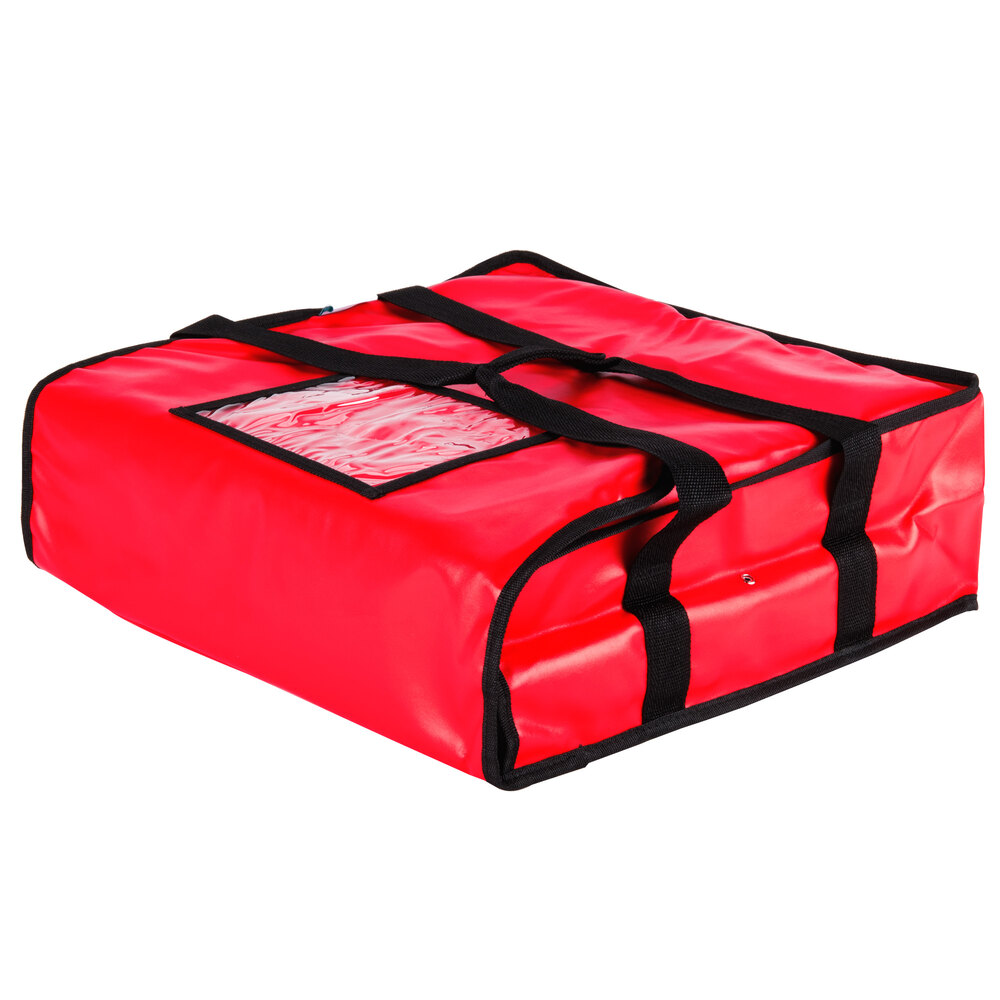 Choice 18&quot; x 18&quot; x 5&quot; Vinyl Insulated Pizza Delivery Bag - holds up to 2 - 16&quot; or 1-18&quot; Pizza ...