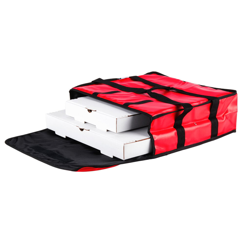 Delivery Tek Red Pizza Bag - Holds 2-16 inch or 3-14 inch, Insulated - 16 1/2 inch x 18 inch x 6 1/2 inch - 1 Count Box, Men's, Size: One Size
