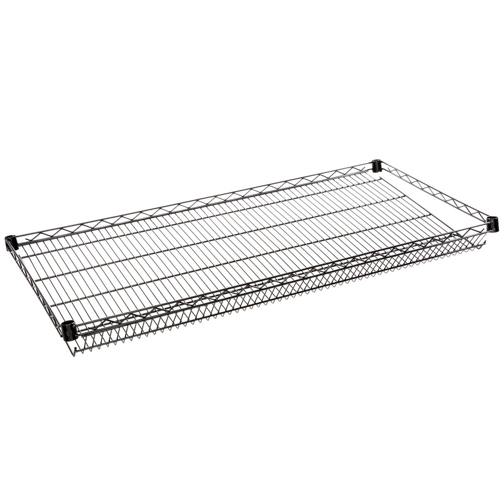 Regency 24 inch x 48 inch NSF Black Epoxy Slanted Wire Shelf