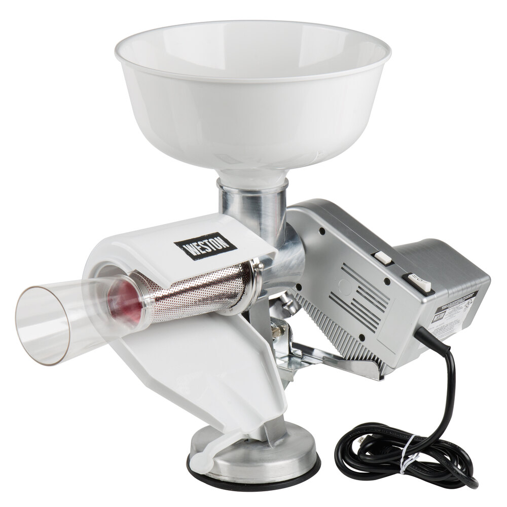 Weston Roma Food Strainer and Sauce Maker with TwoSpeed Motor Attachment 120V, 90W