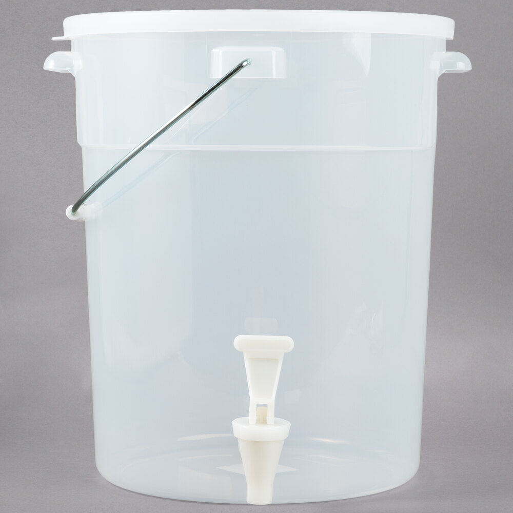 Clear Round Beverage Dispenser 6 Gallon staurantStore