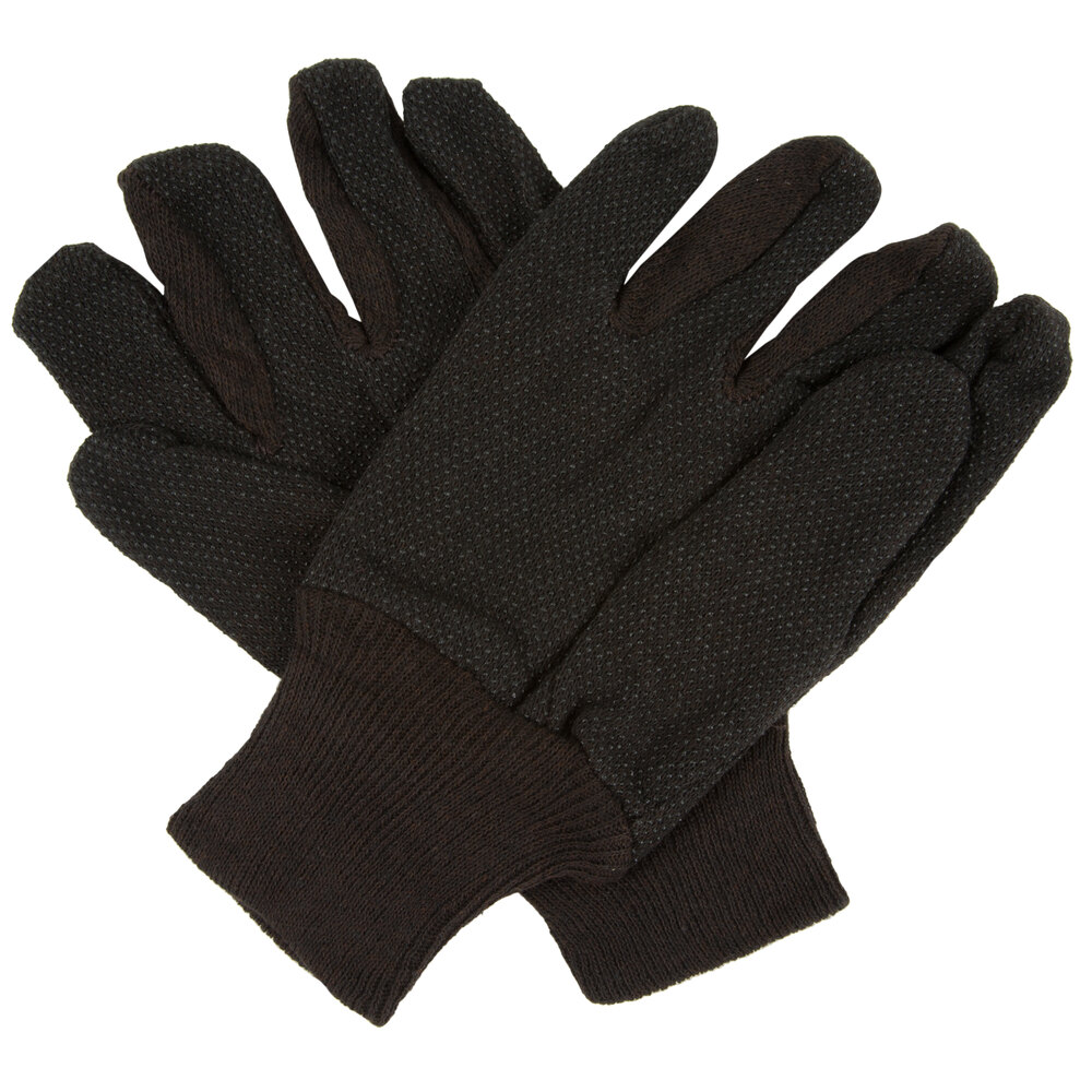 Cordova Men's Standard Weight Brown Polyester / Cotton Jersey Gloves