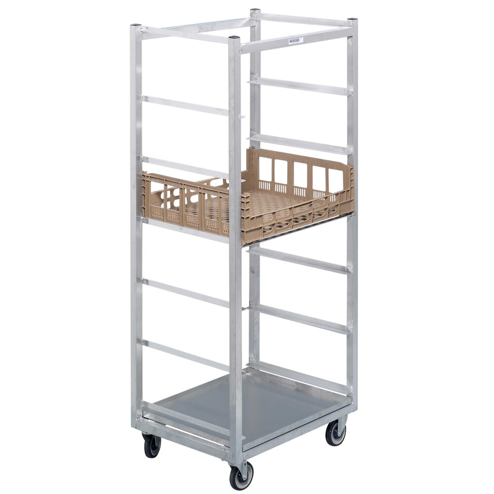 Produce Box Racks Channel PCR7M 7 Box Mobile Aluminum Produce Crisping Box Rack