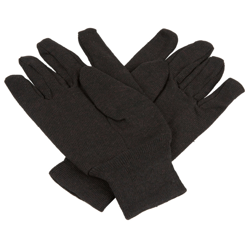 Cordova Men's Heavy Weight Brown Polyester / Cotton Jersey Gloves