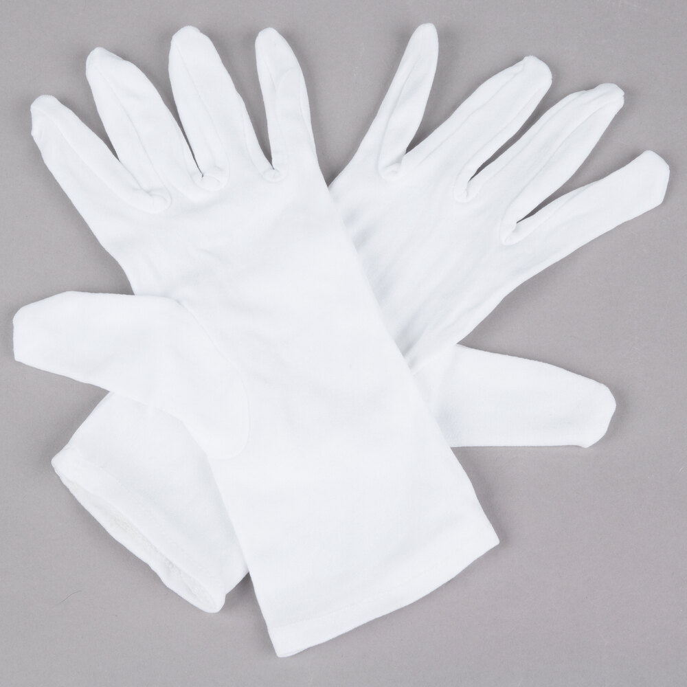 Cordova Men's White Stretch Nylon Inspector's Gloves - Large - Pair ...