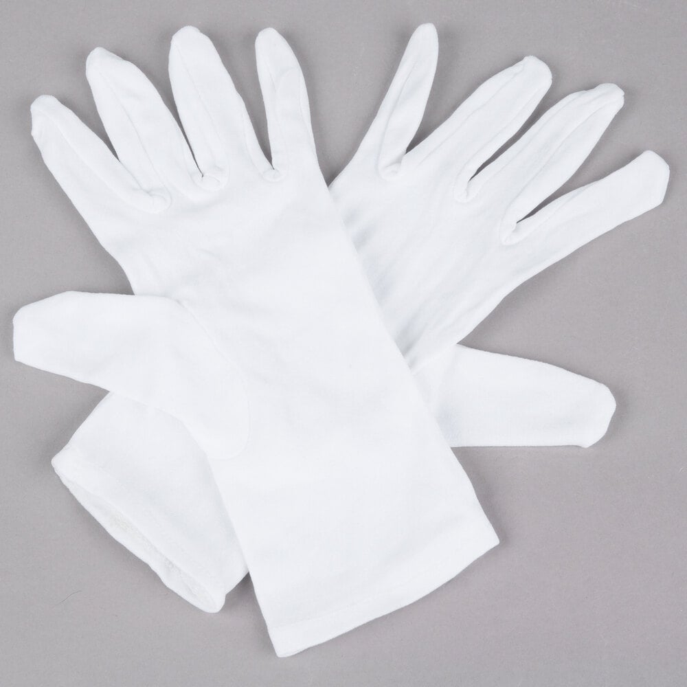 Cordova Men's White Stretch Nylon Inspector's Gloves Large Pair