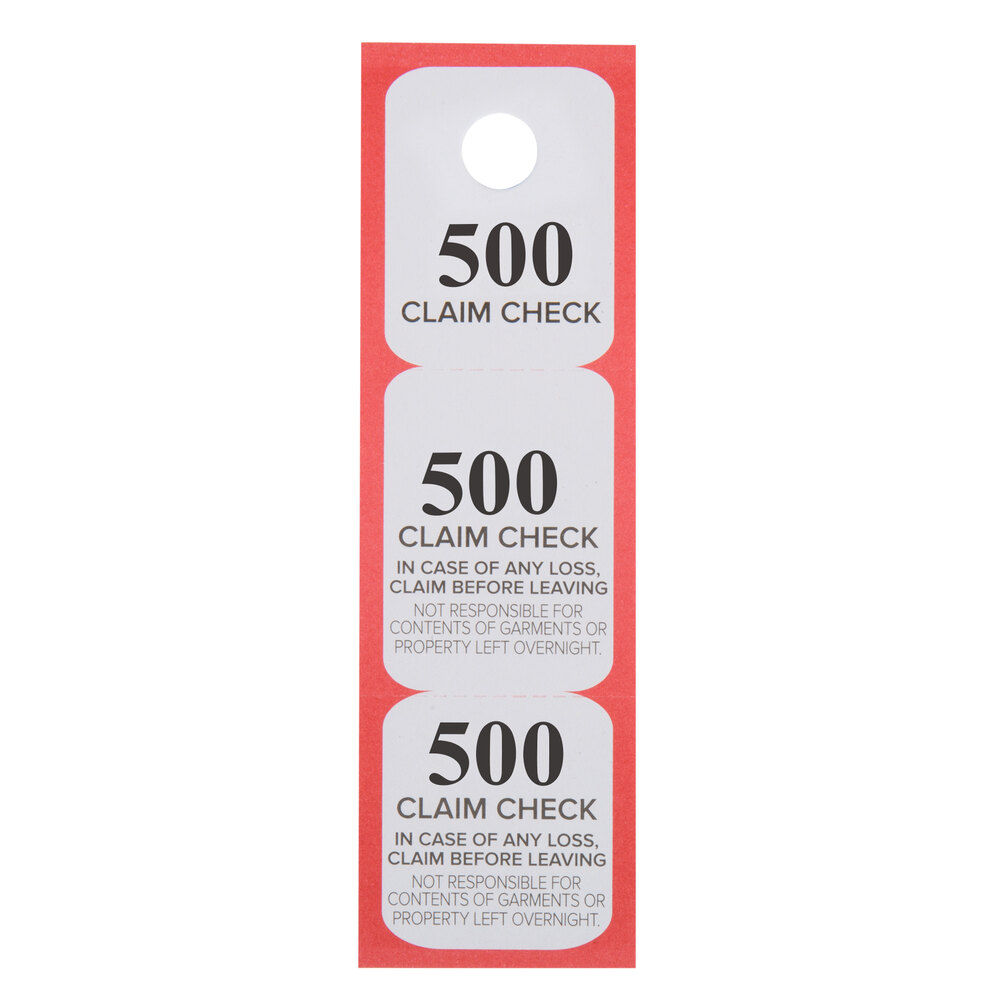 Medium White Winco Coat Checks 500 Per Box