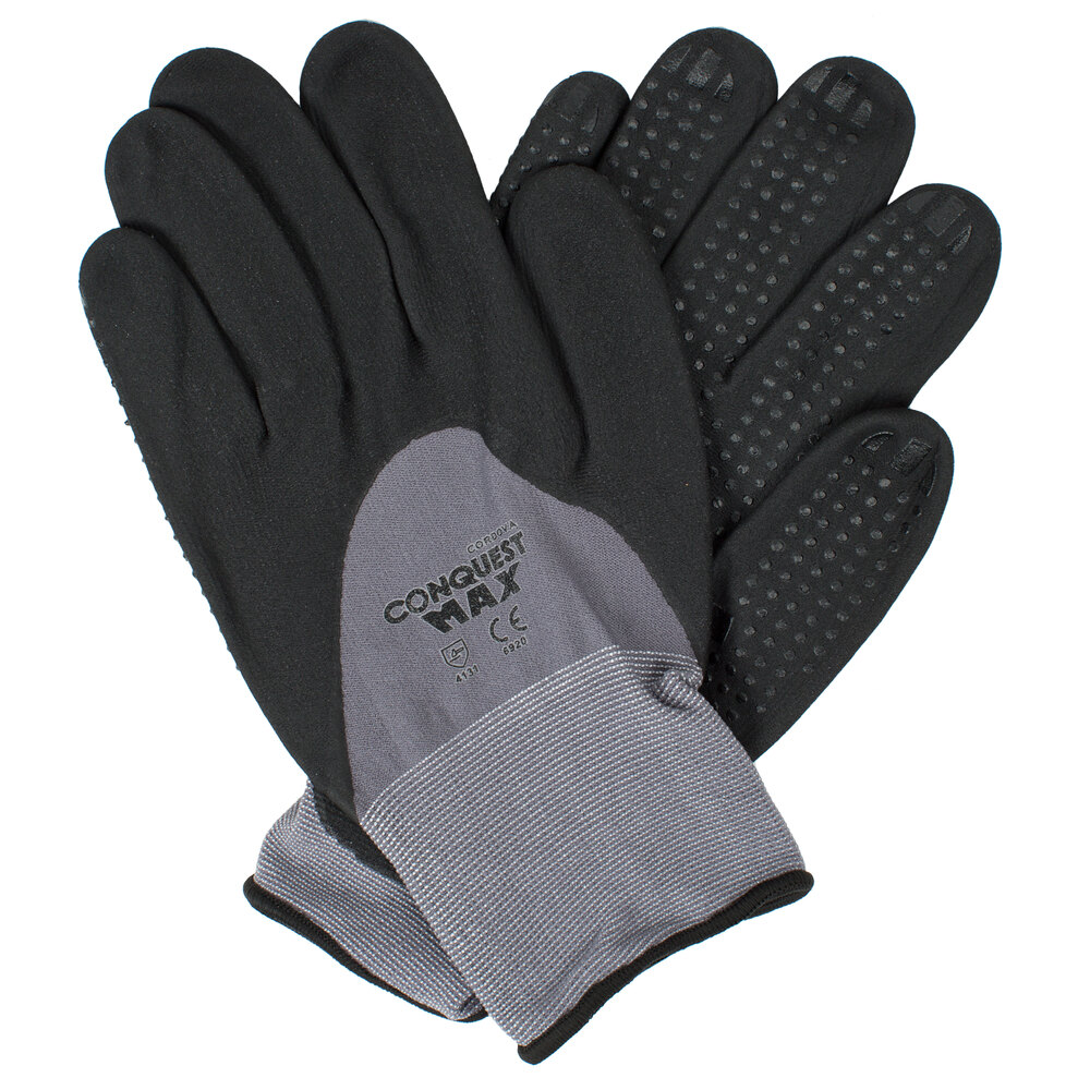Cordova Conquest Max Gray Nylon / Spandex Gloves with Black Foam