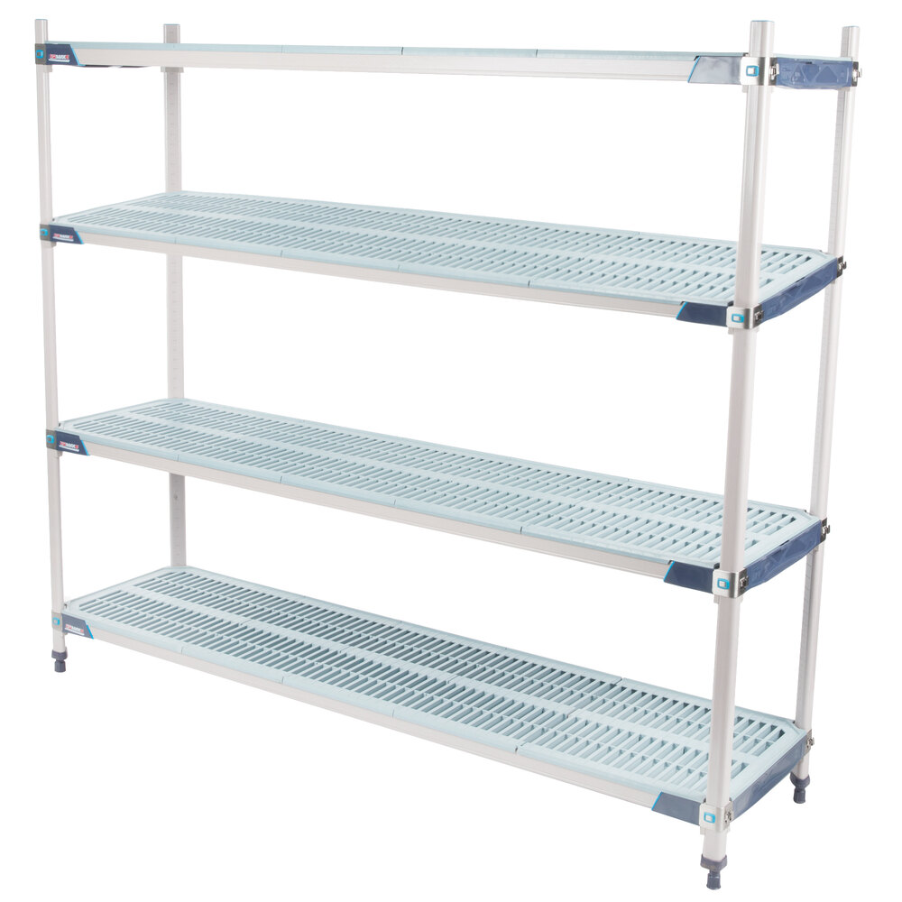 Metro X376GX3 MetroMax i 4Shelf Polymer Shelving Unit 18" x 72" x 63"