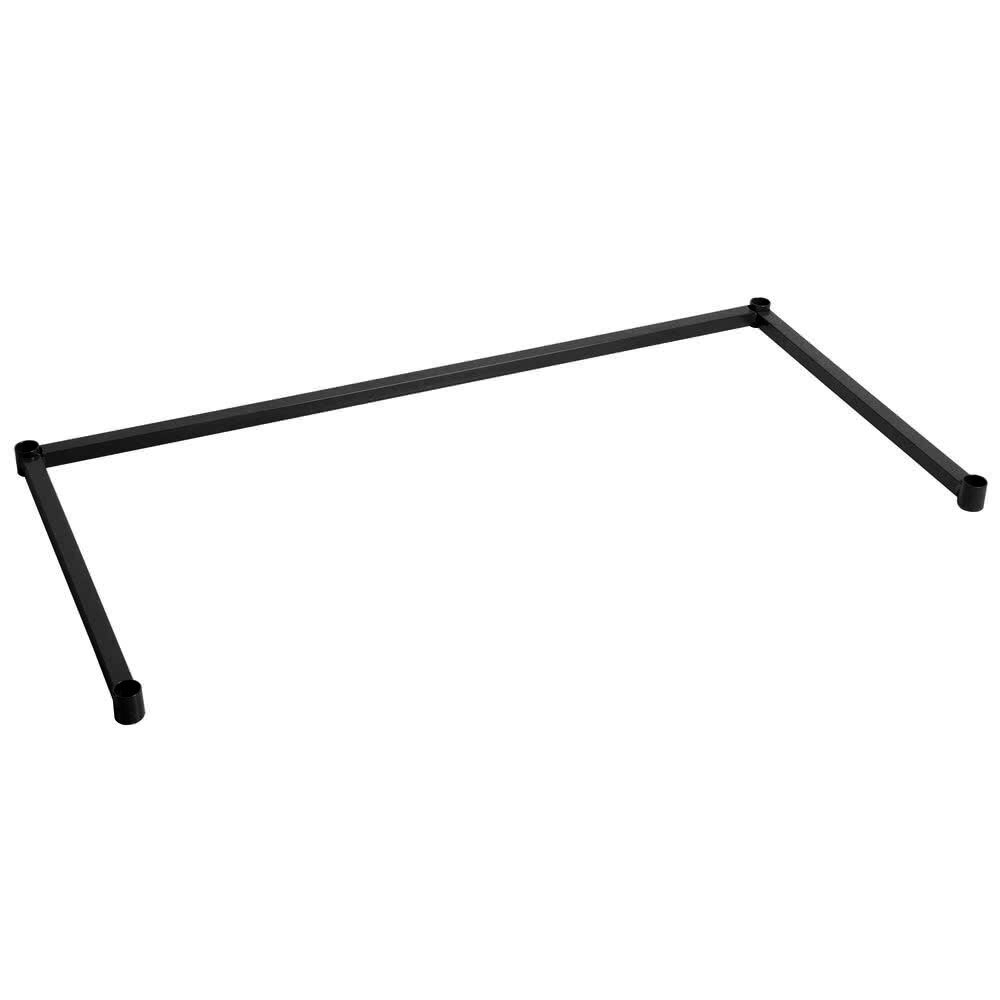 Regency 24 inch x 48 inch Black Epoxy 3-Sided Frame for Wire Shelving