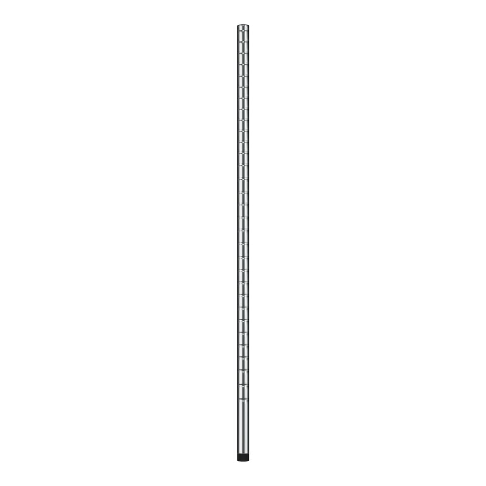A long silver metal Regency post with black tips.