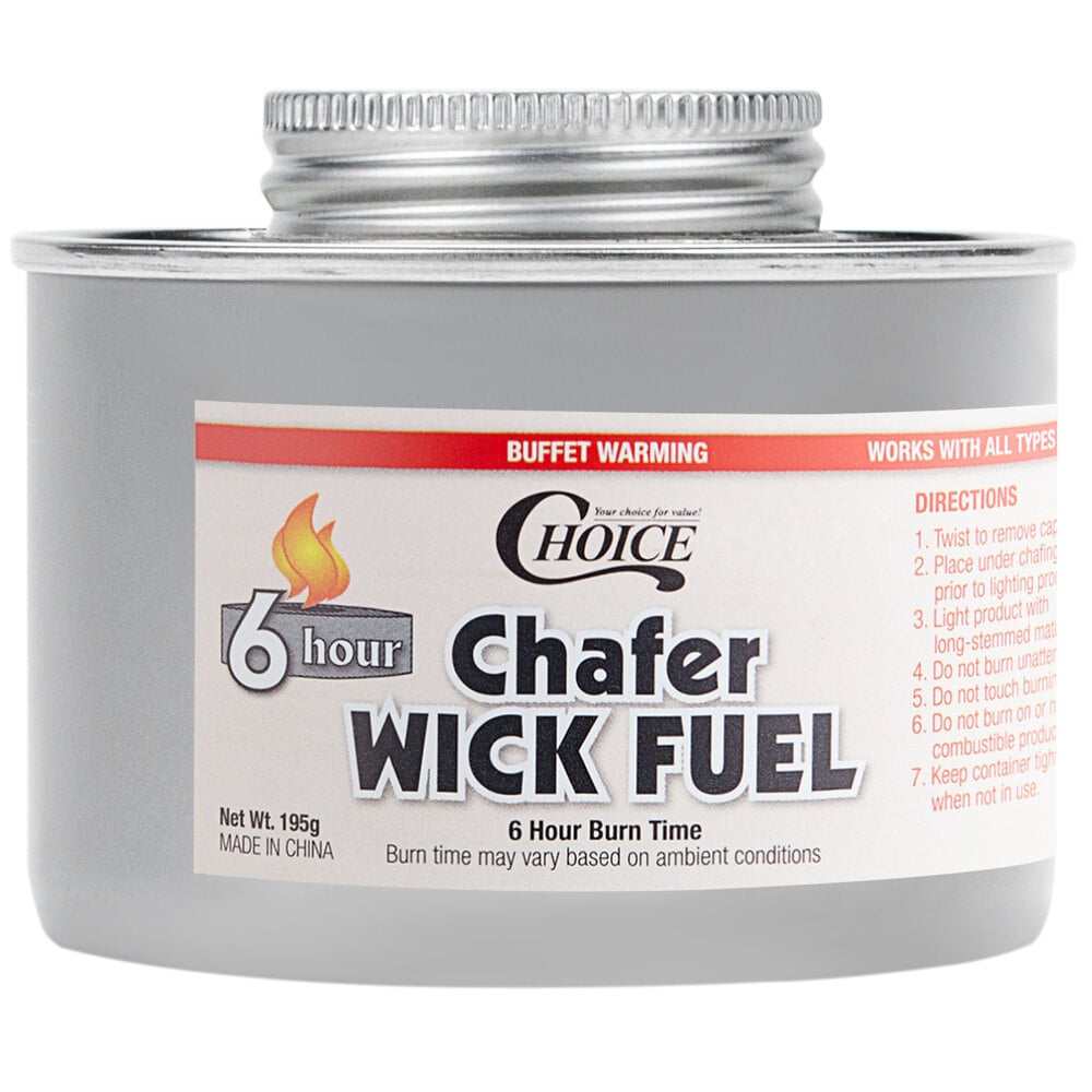 Fancy Heat F700, 8 oz. 6-Hour Liquid Chafing Fuel with Wick, 24/cs