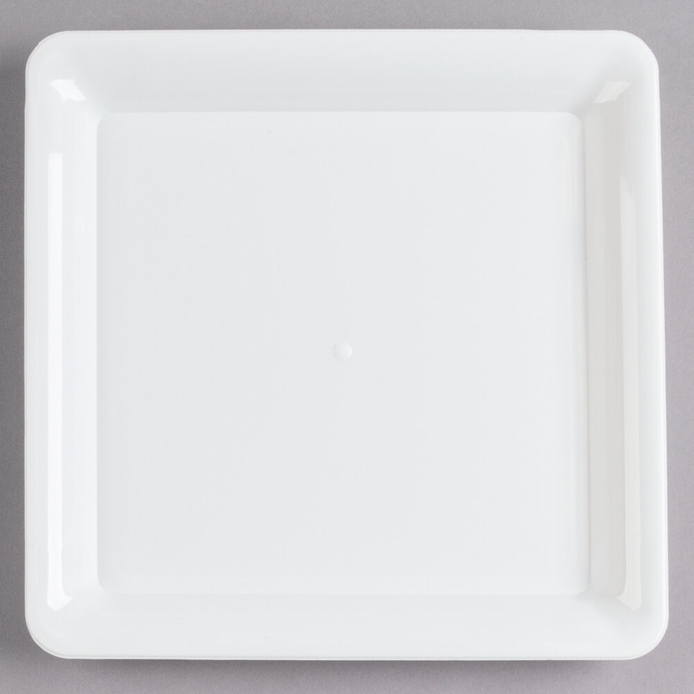 Fineline SQ4212.WH Innovative Caterware 12" x 12" White Plastic Square