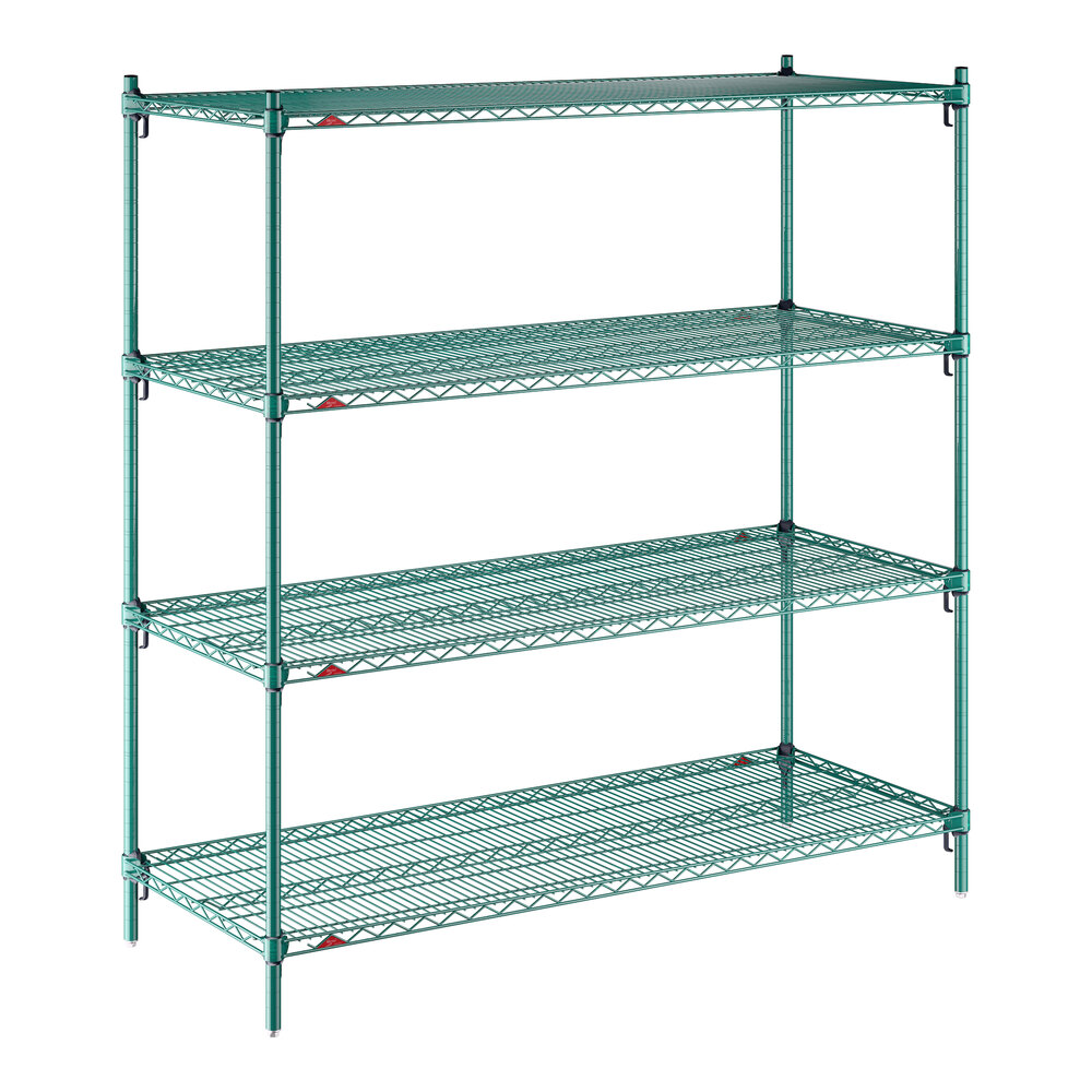 Metro A566K3 Super Adjustable Metroseal Green 4-Shelf Wire