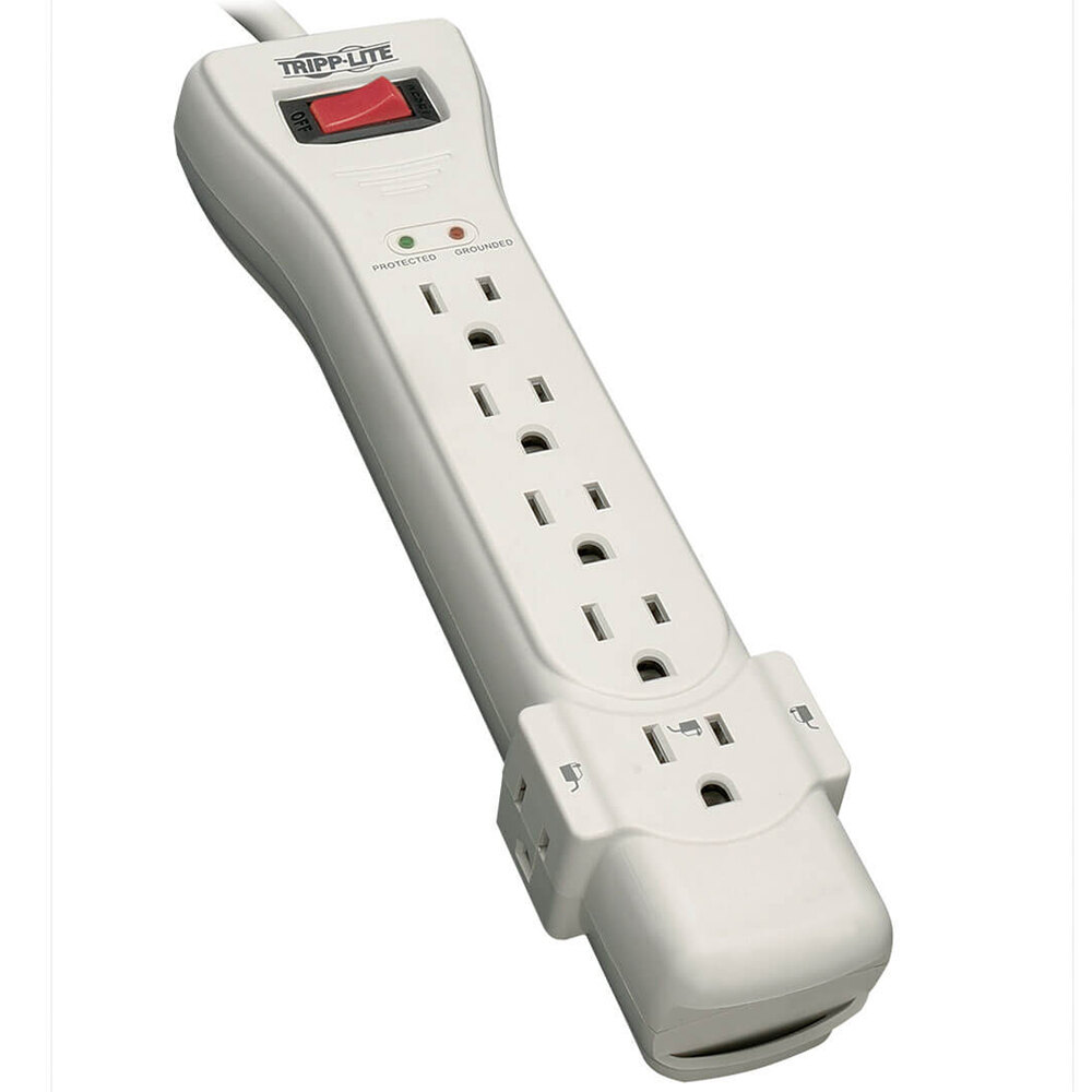 Tripp Lite SUPER7 7' Light Gray 7Outlet Surge Protector, 2160 Joules