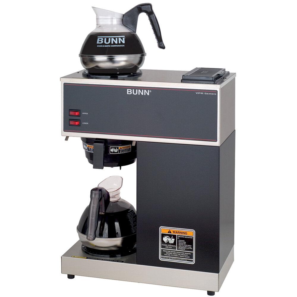 Bunn 33200.0002 VPR Black 12 Cup Pourover Coffee Brewer with 2 Warmers ...
