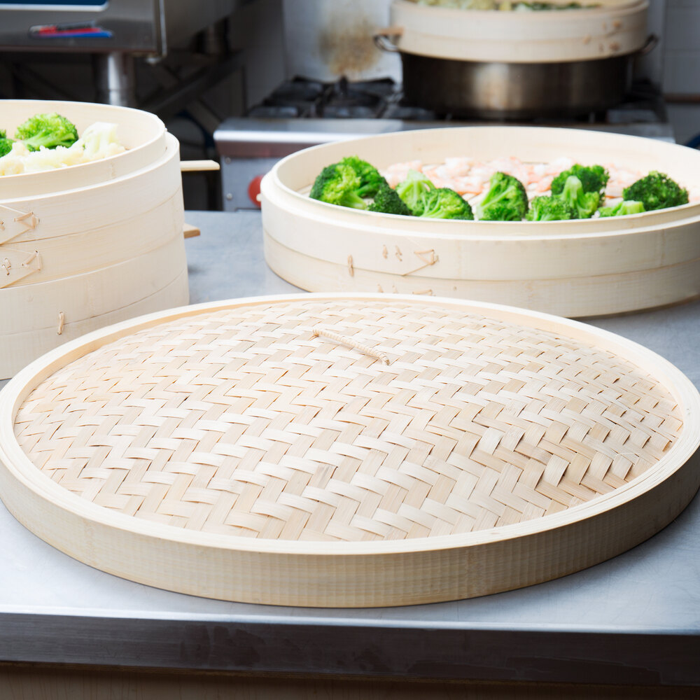 6 inch Bamboo Steamer Base Lid - K. K. Discount Store