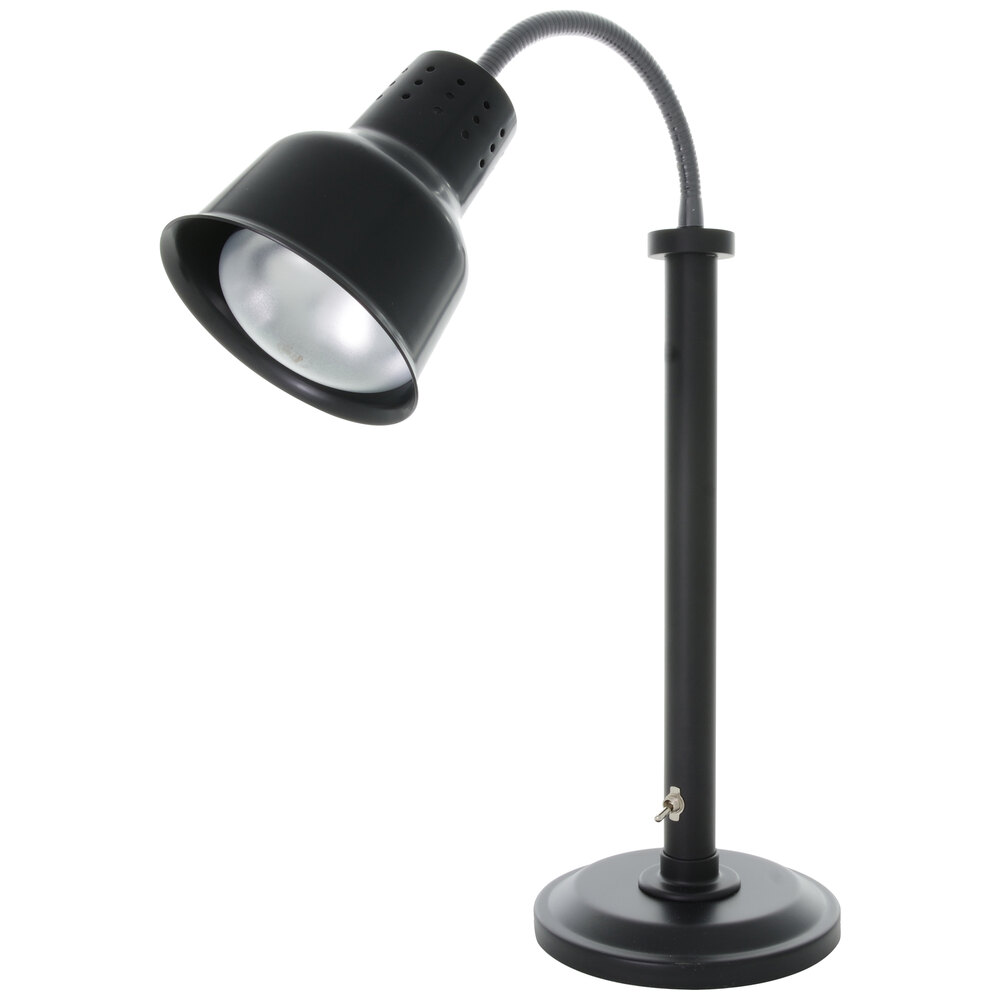 Hanson Heat Lamps SLM/600/ST/B Single Bulb Flexible Freestanding Streamlined Heat Lamp with